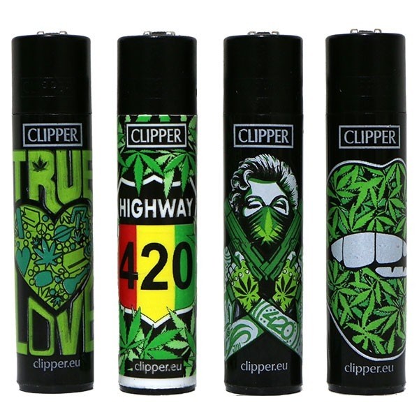Clipper isqueiro - verde e preto 420
