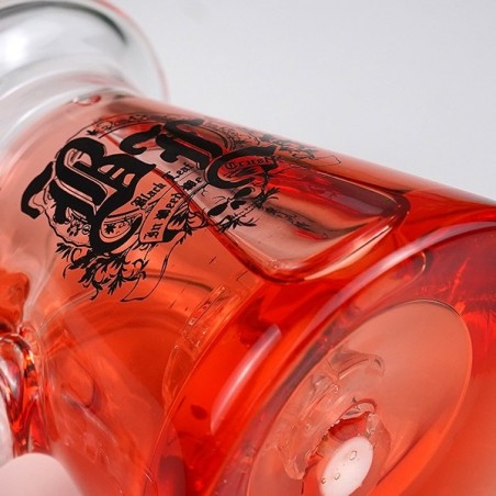 Bong Gel Cooler Vermelho 18 cm Folha preta