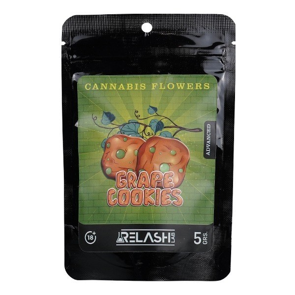 Flores de CBD Relash Lab biscoitos de uva 5g