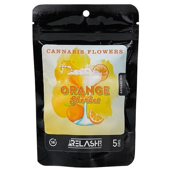 Flores de CBD Relash Lab laranja sherbert 5g