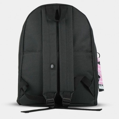Mochila com chaveiro GB, mochila traseira rosa