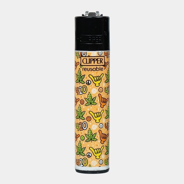 Isqueiro Clipper Leaf Pattern