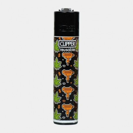 Isqueiro Clipper Leaf Pattern Série Alemanha - GB The Green Brand