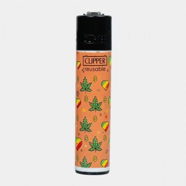Isqueiro Clipper Leaf Pattern Série Alemanha - GB The Green Brand