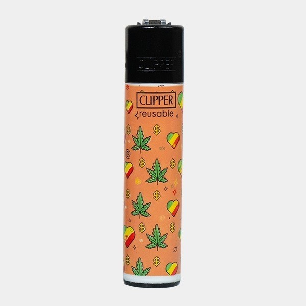 Isqueiro Clipper Leaf Pattern Série Alemanha - GB The Green Brand