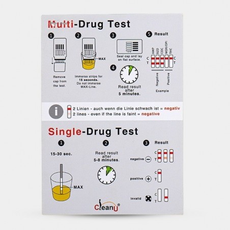 Multi Teste de Drogas de Clean U - GB The Green Brand