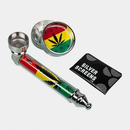 Conjunto De Pipe + Grinder + Grelhas Planas - GB The Green Brand