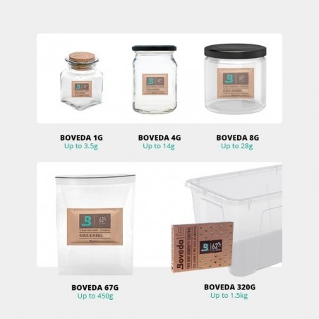 Pack Boveda 62% Regulador de Humidade - GB The Green Brand
