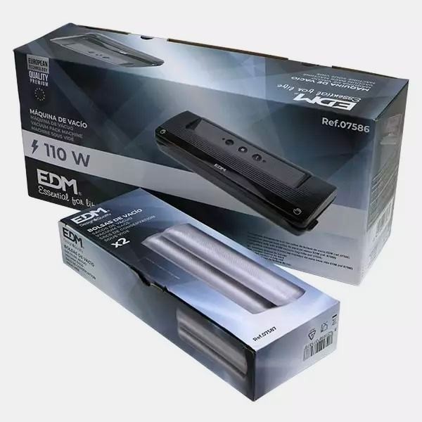 Máquina de embalagem a vácuo 110 W EDM para sacos e caixas
