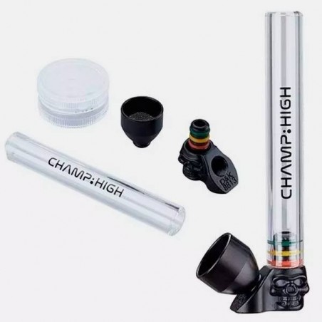 Tubo de cristal + moedor Champ High - GB A marca verde