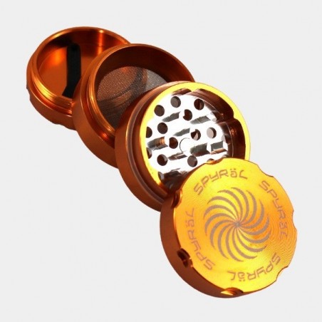 Moedor Spyral 55 mm 4 partes laranja