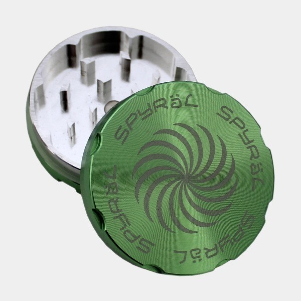 Grinder Spyral de 55mm 2 peças de alumínio - GB The Green Brand