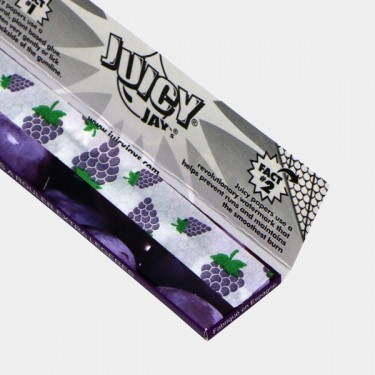 Papel de enrolar Juicy Jay's com sabor de uva aberto