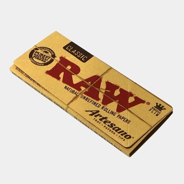 RAW King Size Artisan papel com bandeja - GB The Green Brand