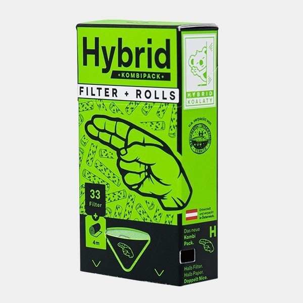 Kombipack Mortalhas Rolo + 33 Filtros Hybrid - GB The Green Brand