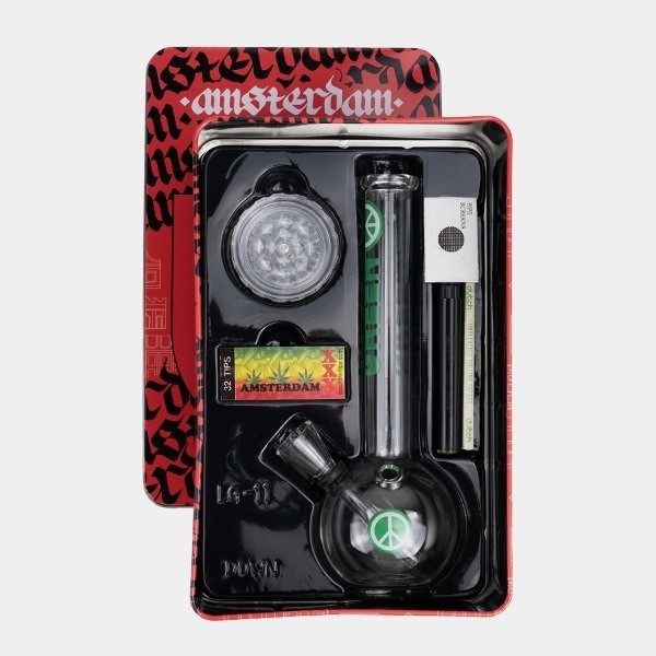 Conjunto Bong com caixa verde