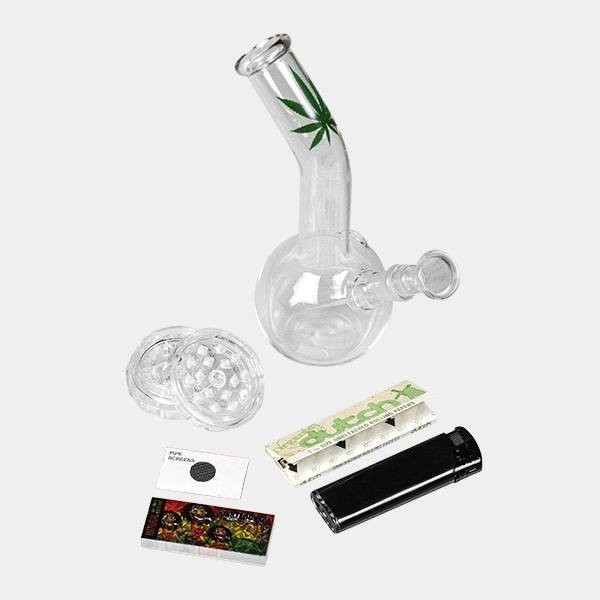 Conjunto Bong com caixa verde