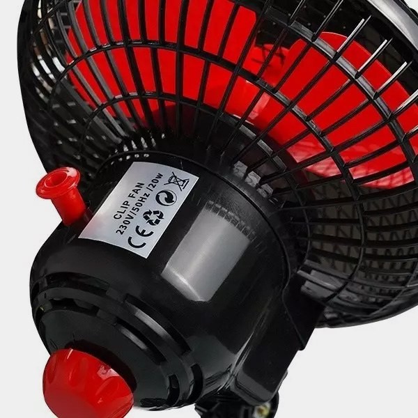 Ventilador de grampo oscilante detalhe
