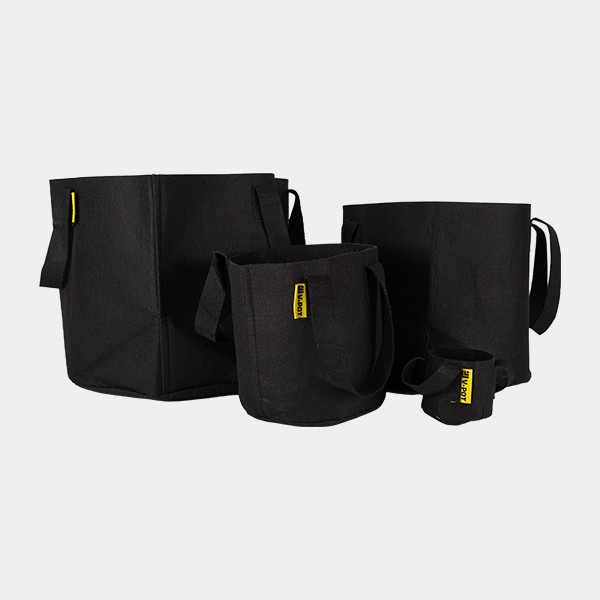 View Vaso V-Pot de Tecido Preto Evocrop - GB The Green Brand