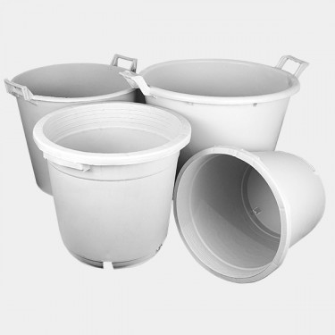 Vaso / Pote branco grande com alças