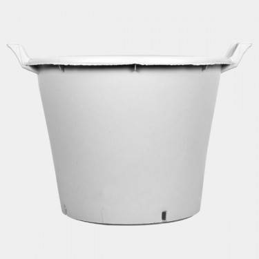 Vaso / Pote branco grande com alças