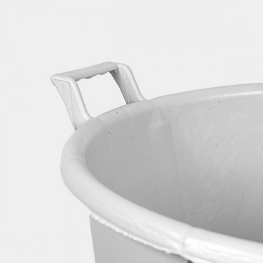 Vaso / Pote branco grande com alças