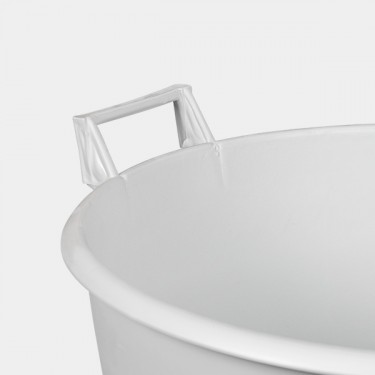 Vaso / Pote branco grande com alças