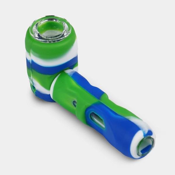 Tubo de silicone com queimador de vidro