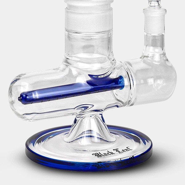 Bong gel refrigerador com espiral + Inline Slit Black Leaf