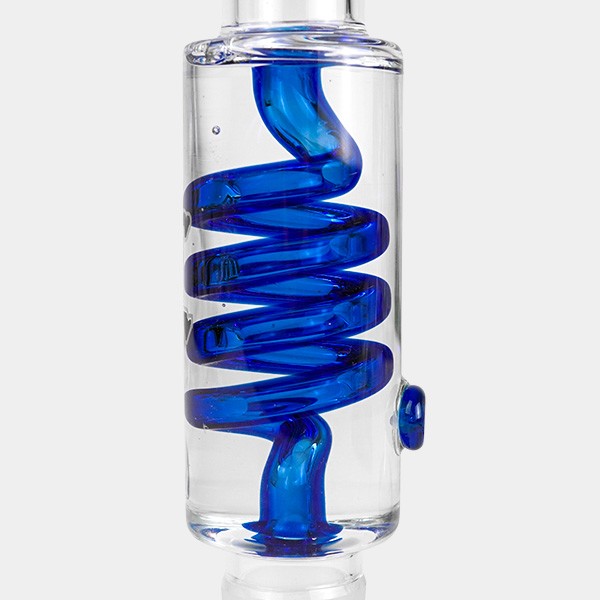Bong gel refrigerador com espiral + Inline Slit Black Leaf