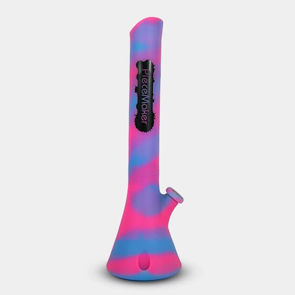 Bong de Silicone Kahuna azul e rosa