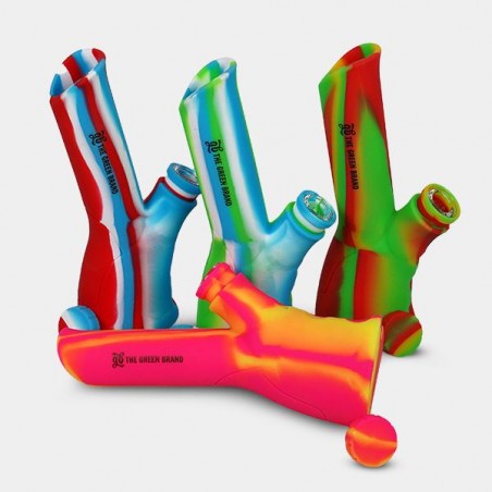 Portátil e chamativo Bong de silicone - GB a marca verde