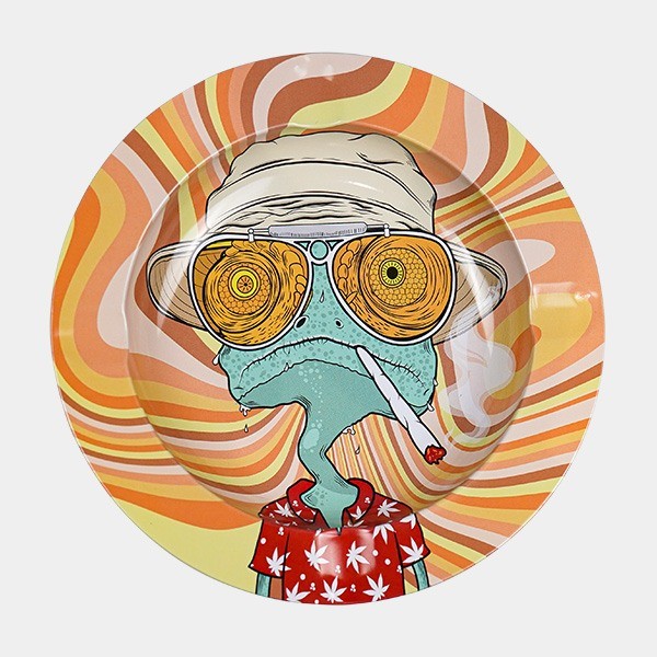 Cinzeiro de Metal Marihuana Camaleão
