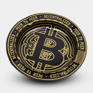 Cinzeiro Bitcoin Metalizado