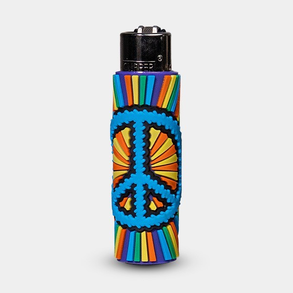 Mechero Clipper Hippie Passion 3 con Funda de Silicona