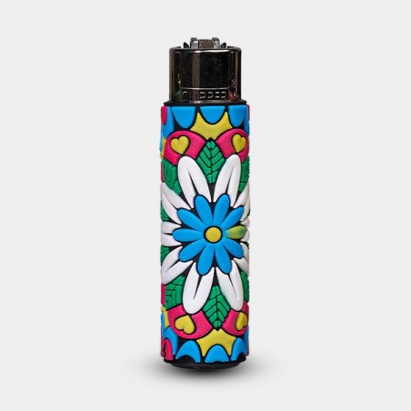 Mechero Clipper Hippie Passion 3 con Funda de Silicona