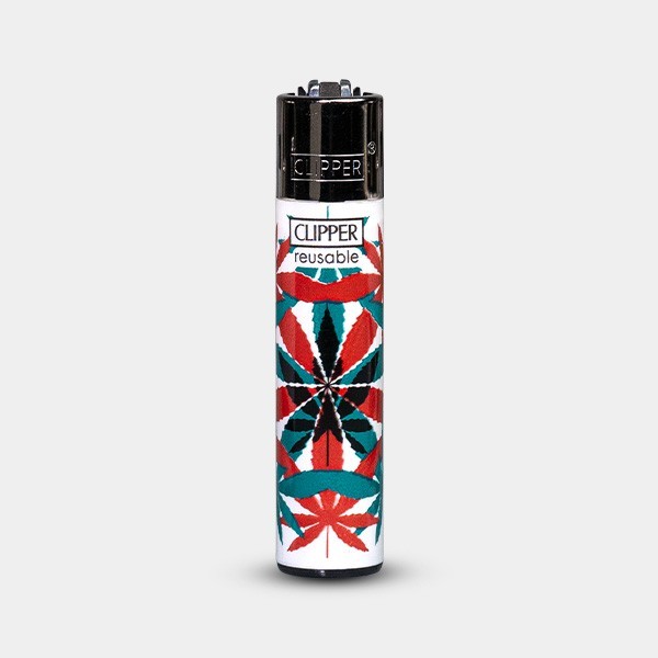 Mechero Clipper Neon Leaves 4