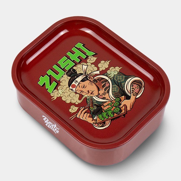 Caixa de Metal com Bandeja para Enrolar 'Zushi'- GB The Green Brand