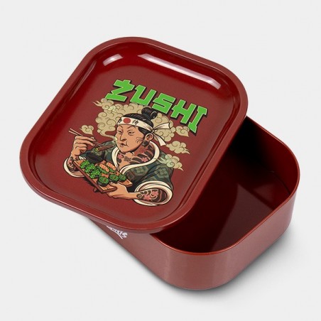 Caixa de Metal com Bandeja para Enrolar 'Zushi'- GB The Green Brand