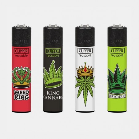 🔥 Isqueiro Clipper Canna King👑 -  GB The Green Brand