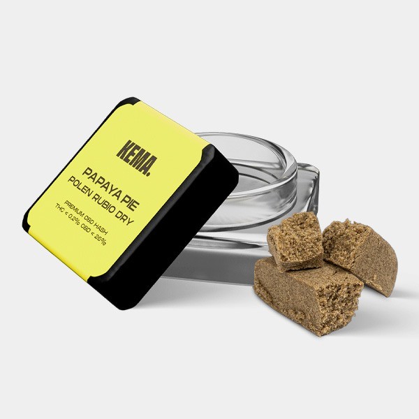 View Hash CBD Pólen Rubio Dry 'Papaya Pie' KEMA