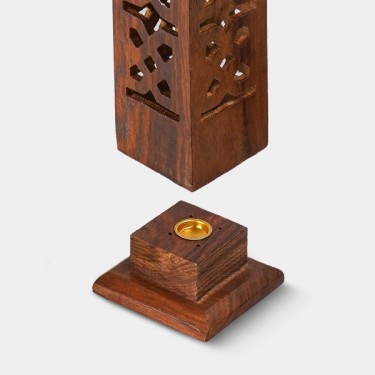 Torre de madeira para hastes e cones de incenso - GB The Green Brand