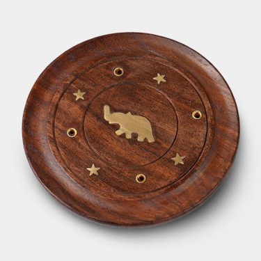 Placa de madeira para hastes de incenso - GB A marca verde