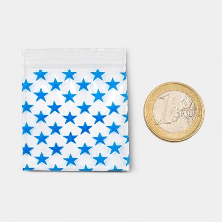 Saco Zip 50x50mm Estrelas