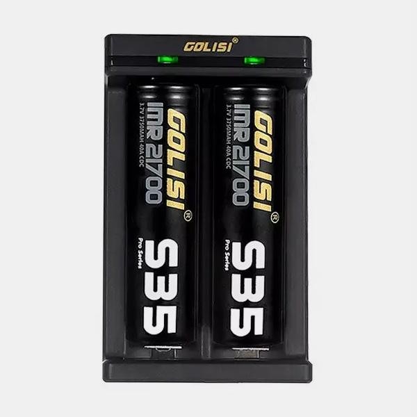 Carregador Golisi agulha 2 ou 4 para baterias - GB a marca verde