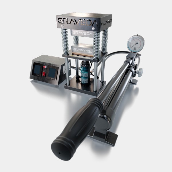 Imprensa Rosin Graspresso 15 Tons Medidor - GB The Green Brand