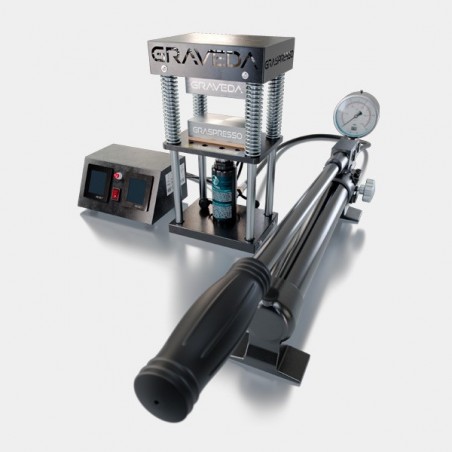 Imprensa Rosin Graspresso 15 Tons Medidor - GB The Green Brand
