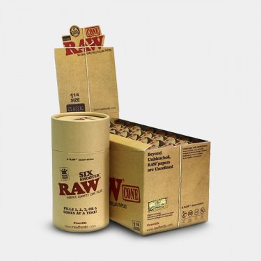 RAW Six Shooter + Cones KS Slim 96un.