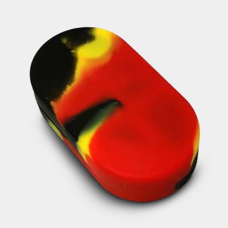 Estojos de silicone 2 seções vermelho, amarelo e preto