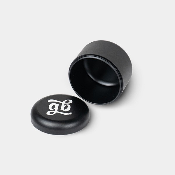 Cannapuck Smell Proof Black Premium 55mm GB The Green Brand aberto